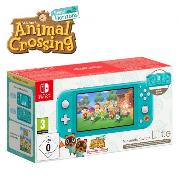 Console Nintendo Switch Lite • Edizione limitata Animal Crossing Méli e Mélo Hawaii + Animal Crossing: New Horizons (preinstallato)