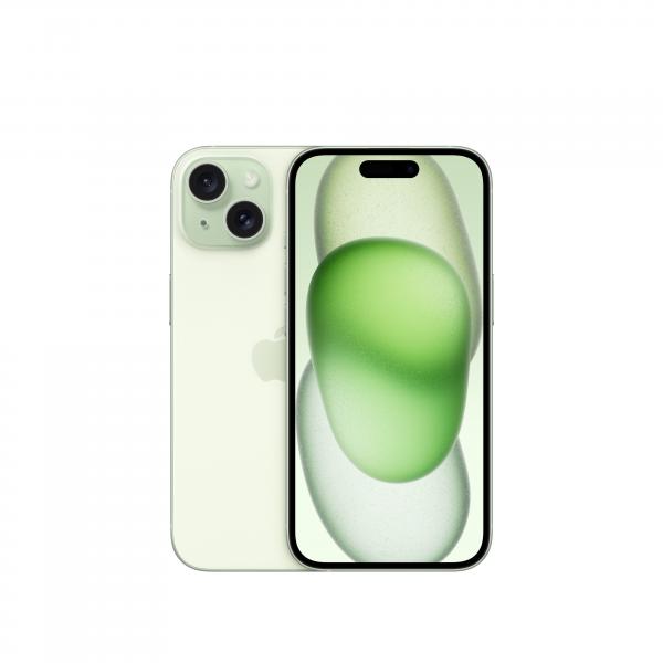 Apple iPhone 15 128GB Verde (Apple iPhone 15 - 5G smartphone - dual SIM /Memoria Interna 128 GB - display OLED - 6.1 - 2556 x 1179 pixel - 2x fotocamere posteriori 48 MP, 12 MP - front camera 12 MP - verde)