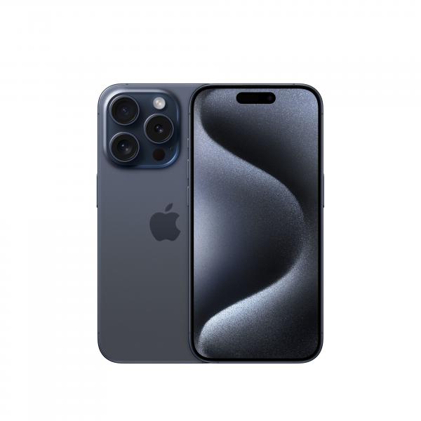 Apple iPhone 15 Pro 256GB Titanio Blu (Apple iPhone 15 Pro - 5G smartphone - dual SIM /Memoria Interna 256 GB - display OLED - 6.1 - 2556 x 1179 pixel [120 Hz] - 3 x fotocamere posteriori 48 MP, 12 MP, 12 MP - front camera 12 MP - blue titanium)