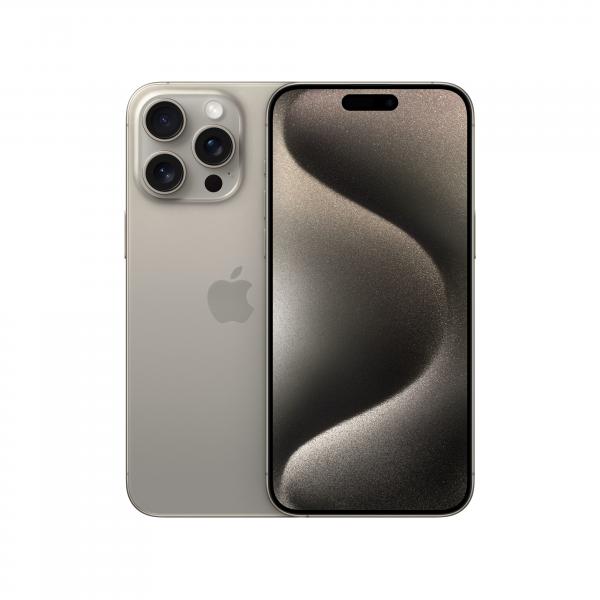 Apple iPhone 15 Pro Max 256GB Titanio Naturale (Apple iPhone 15 Pro Max - 5G smartphone - dual SIM /Memoria Interna 256 GB - display OLED - 6.7 - 2796 x 1290 pixels [120 Hz] - 3 x fotocamere posteriori 48 MP, 12 MP, 12 MP - front camera 12 MP - titanio naturale)