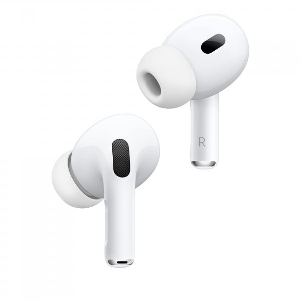 Apple AirPods Pro [seconda generazione] AirPods Pro [2nd generation] Cuffie Wireless In-ear Musica e Chiamate Bluetooth Bianco (Apple AirPods Pro 2nd Gen 2023 med MagSafe Case, USB-C - Vit)