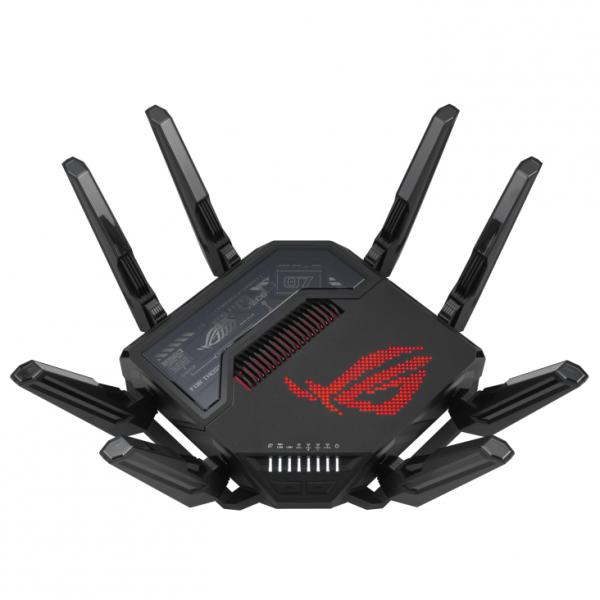 ASUS ROG Rapture GT-BE98 router wireless 10 Gigabit Ethernet Quad-band [2.4 GHz / 5 GHz-1 / 5 GHz-2 / 6 GHz] Nero (Asus ROG Rapture GT-BE98 BE25000 Quad-Band Wi-Fi 7 Gaming Router, 2x 10G Ports, 2.5G WAN, Game Acceleration, AiMesh, RGB Lighting)