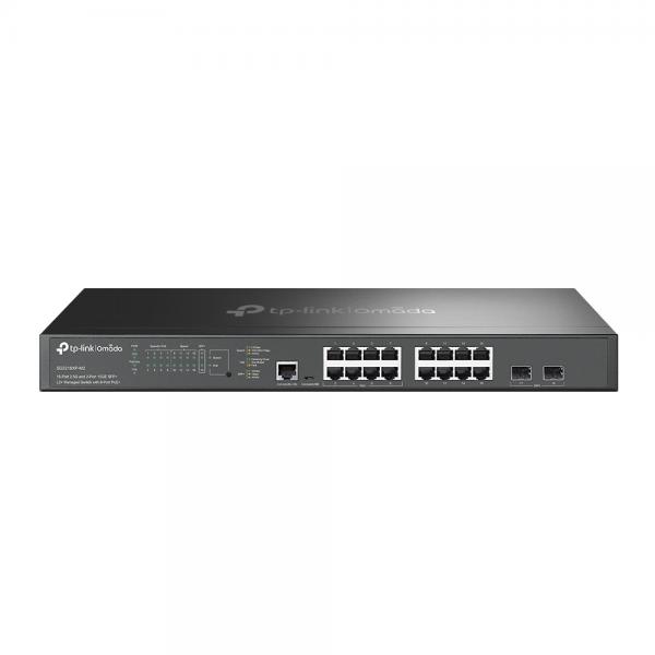 TP-Link Omada SG3218XP-M2 switch di rete Gestito L2+ 2.5G Ethernet [100/1000/2500] Supporto Power over Ethernet [PoE] 1U Nero (TP-LINK Switch SG3218XP-M2 16-Port Managed L2+ 8x 2.5G PoE+, 2x 10G SFP+ Slots)