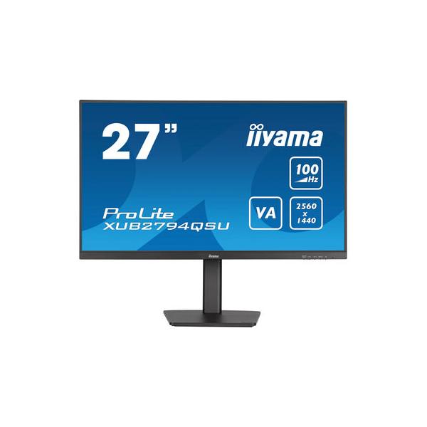 iiyama ProLite XUB2794QSU-B6 Monitor PC 68,6 cm [27] 2560 x 1440 Pixel Wide Quad HD LCD Nero (iiyama ProLite XUB2794QSU-B6 27' 2560 x 1440 pixels WQHD LCD Display with Height Adjust Stand)