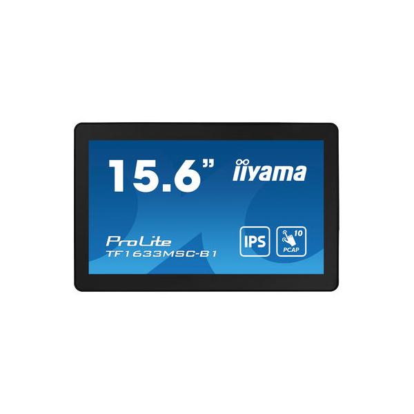 iiyama ProLite TF1633MSC-B1 Monitor PC 39,6 cm (15.6") 1920 x 1080 Pixel Full HD Touch screen Nero