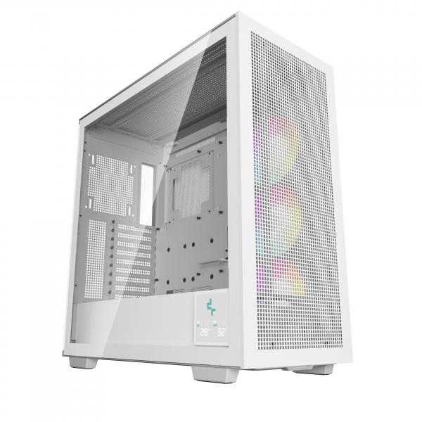 DeepCool Morpheus WH Tower Bianco (DeepCool Morpheus Case, Gaming, White, Full Tower, 4 x USB 3.0 / 1 x USB Type-C, Tempered Glass Side Window Panel, 1x 420mm ARGB side fan, Mini-ITX / M-ATX / ATX / E-ATX)