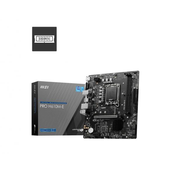 MSI PRO H610M-E scheda madre Intel H610 LGA 1700 micro ATX (MB INT PRO H610M-E D5 MATX)