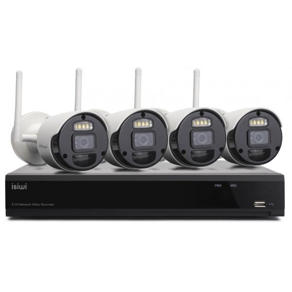 Isiwi KIT SISTEMA DI SORVEGLIANZA NVR 8 CANALI + 4 TELECAMERE IP 1080P - WIRELESS CONNECT AIR4 (ISW-K1N8BF2MP-4 GEN1)8052780305617