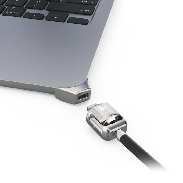 Compulocks MBALDG05KL cavo di sicurezza Argento (LEDGE LOCK ADAPTER FOR/ MACBOOK - AIR 15IN M2-M4 +KEYED CBL LOCK S)