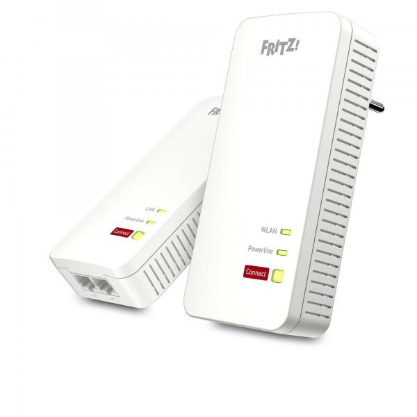 FRITZ!Powerline 1240 AX WLAN Set 1200 Mbit/s Collegamento ethernet LAN Wi-Fi Bianco 2 pz (FRITZ POWERLINE 1240AX WLAN SET - DE FH)