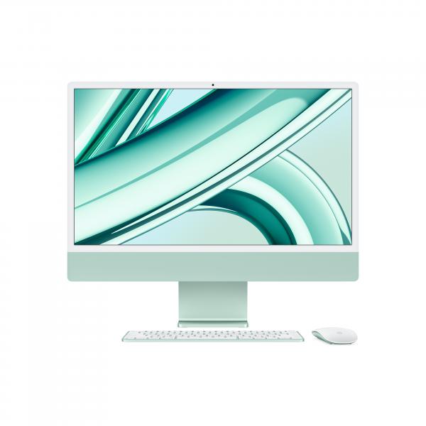 Apple iMac Apple M 59,7 cm [23.5] 4480 x 2520 Pixel 8 GB 256 GB SSD PC All-in-one macOS Sonoma Wi-Fi 6E [802.11ax] Verde (IMAC 24 M3 CHIP 8C/10C 8GB RAM - 256GB SSD MM K GREEN) - Versione Tedesca