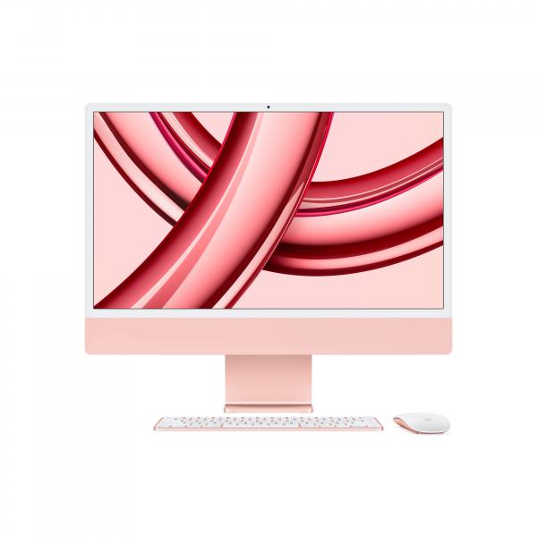 Apple iMac Apple M M3 59,7 cm (23.5") 4480 x 2520 Pixel 8 GB 256 GB SSD PC All-in-one macOS Sonoma Wi-Fi 6E (802.11ax) Rosa