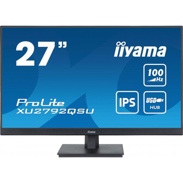 iiyama ProLite Monitor PC 68,6 cm [27] 2560 x 1440 Pixel Dual WQHD LED Nero (27 PROLITE XU2792QSU-B6 IPS Monitor - 27 Black IPS LED Monitor\sHDMI and USB)