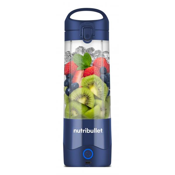 NutriBullet Portable – Mini Frullatore Compatto e Portatile, Ricaricabile USB-C, Smoothie Maker, Blu [NBP003NBL] (Blender kielichowy Nutribullet NBP003N)