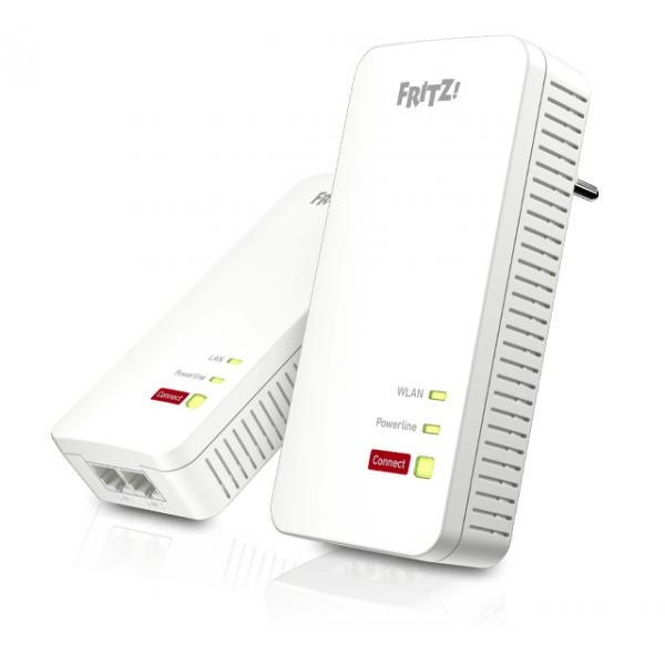 FRITZ!Powerline 1240 AX WLAN Set 1200 Mbit/s Collegamento ethernet LAN Wi-Fi Bianco 2 pz (FRITZ POWERLINE 1240 AX WLAN - SET INTERNATIONAL)