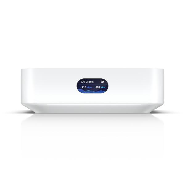 Ubiquiti UniFi Express router wireless Gigabit Ethernet Dual-band [2.4 GHz/5 GHz] Bianco (Ubiquiti UniFi Express UX [1x GbE WAN, 1x GbE LAN, WiFi 6 AP] 802.11ax, 0.96 LCM status display)
