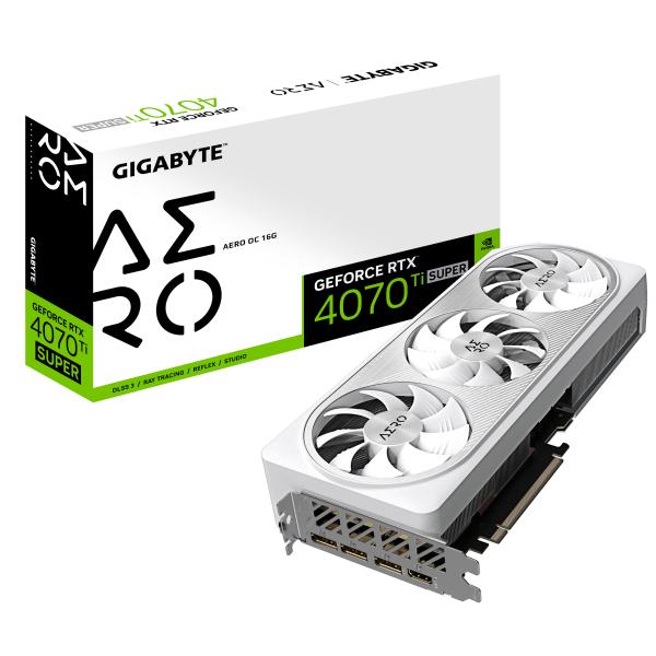 Gigabyte AERO GeForce RTX 4070 Ti SUPER OC 16G NVIDIA 16 GB GDDR6X (GIGABYTE RTX 4070 TI SUPER 16GB AERO OC)
