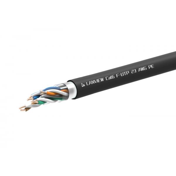 Lanview LVN-CAT6PE-FUTP-305M cavo di rete Cat6 F/UTP [FTP] (Cat6 F-UTP Network Cable - 4x2xAWG23 PE black 305m - Outdoor - Warranty: 60M)