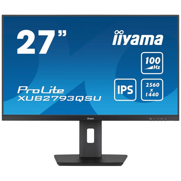 iiyama ProLite XUB2793QSU-B6 LED display 68,6 cm [27] 2560 x 1440 Pixel Quad HD Nero (iiyama XUB2793QSU-B6 27 IPS LCD)