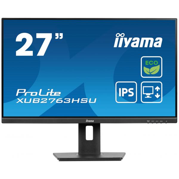 iiyama ProLite XUB2763HSU-B1 Monitor PC 68,6 cm [27] 1920 x 1080 Pixel Full HD LED Nero (iiyama XUB2763HSU-B1 27 Eco IPS LCD)