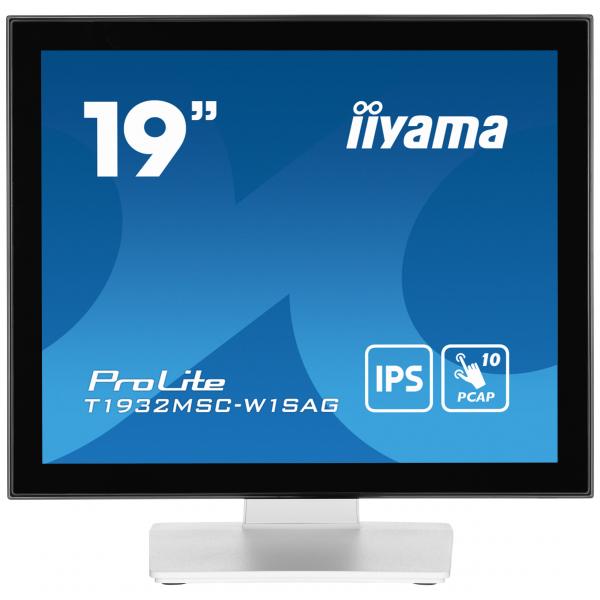 iiyama ProLite T1932MSC-W1SAG Monitor PC 48,3 cm (19") 1280 x 1024 Pixel Full HD LED Touch screen Da tavolo Bianco