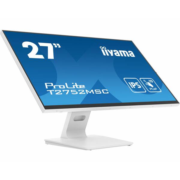 iiyama ProLite T2752MSC-W1 Monitor PC 68,6 cm (27") 1920 x 1080 Pixel Full HD LED Touch screen Bianco