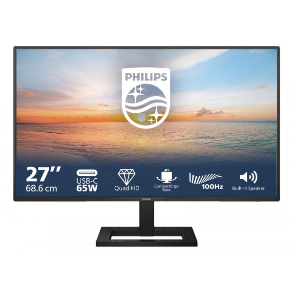 PHILIPS MONITOR 27 LED IPS 16:9 QHD 4MS 350 CDM USB-C ALTEZZA DP/HDMI MULTIMEDIALE