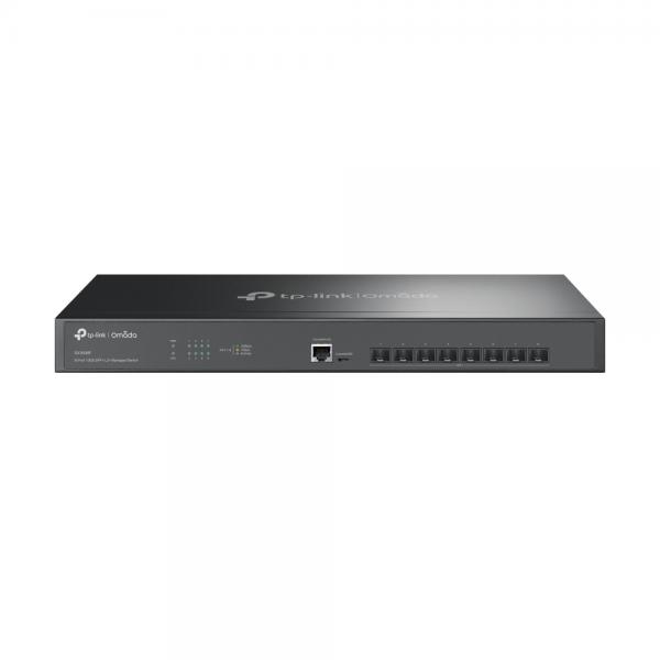TP-Link Omada SX3008F switch di rete Gestito L2/L3 Nero (TP-LINK [TL-SX3008F] JetStream 8-Port 10GE SFP+ L2+ Managed Switch, Centralized Management, Fanless, Rackmountable)