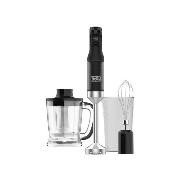 Black & Decker BXHBA1501E Frullatore ad immersione 1500 W Nero, Trasparente (BLACK+DECKER Hand Blender 1500W Black)