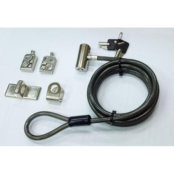 eSTUFF GLB220107 cavo di sicurezza Nero 1,8 m (Peripheral locking kit with - keys for K-Slot - Warranty: 60M)
