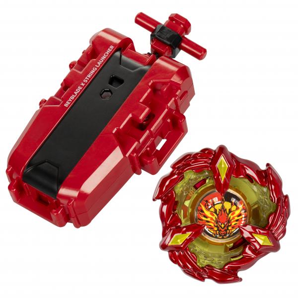 Beyblade X, Deluxe Launcher and Top, set di lanciatore a corda deluxe (BEY BBX DELUXE STRING LAUNCHER SET)