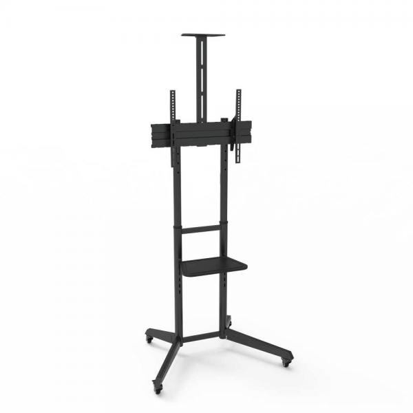 STAFFA PAVIMENTO TV FINO 600X400 NPF10313 LOAD 50KG CON RUOTE - immagine prodotto