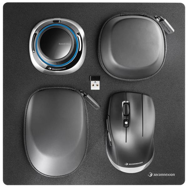 3Dconnexion SpaceMouse Wireless Kit 2 mouse Universale Mano destra RF Wireless + Bluetooth + USB Type-A Ottico (SPACEMOUSE WIRELESS KIT 2 - THE PORTABLE DESIGN SOLUTION)