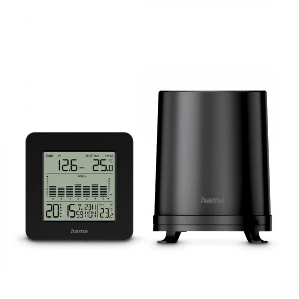 Hama Mykonos Nero Batteria (HAMA Weather Station Mykonos Black)