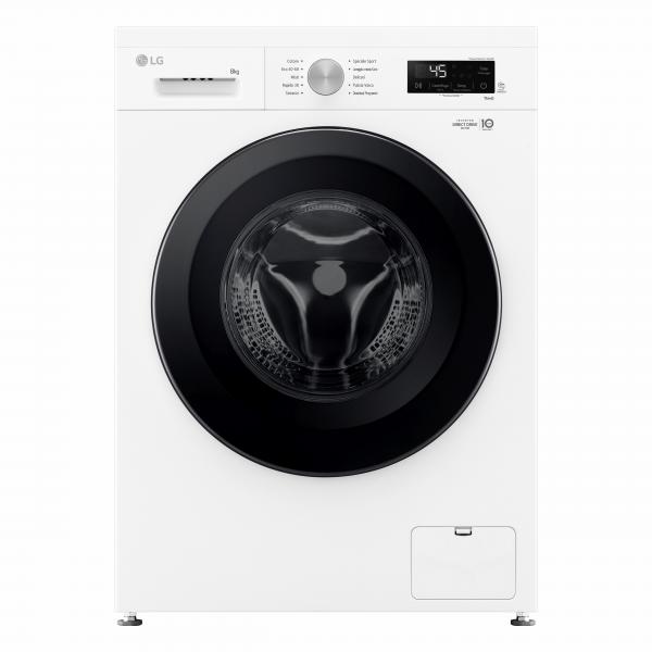 Lg ElectronicsLG F4NX1008NWK Lavatrice smart 8kg, Classe A, 1400 giri, 6 Motion, Allergy Care, Bianca8806096095713