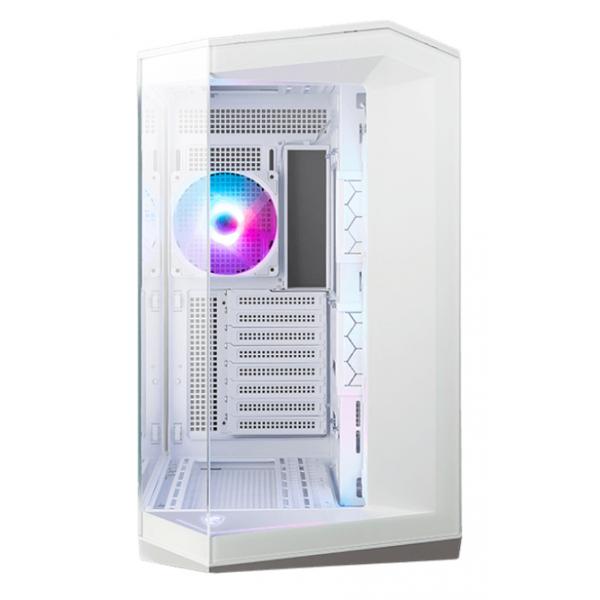 MSI MAG PANO 100R PZ WHITE, Global, 2xUSB 3.2 Gen 1, 1xUSB 3.2 Gen2 Type-C, 3x120mm ARGB Reverse Bla - immagine prodotto