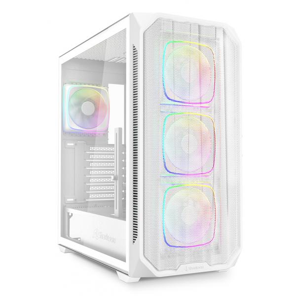 SHARKOON CASE AK5M RGB ATX WHITE - immagine prodotto