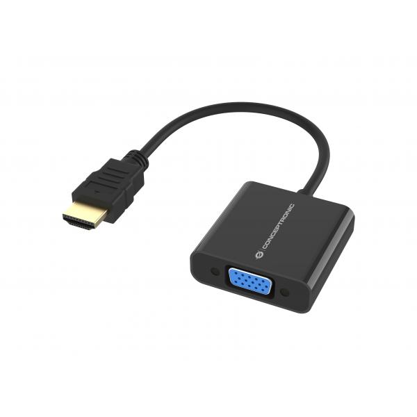 Adattatore Hdmi-vga M/f Bk Con Cavo 0,25mt