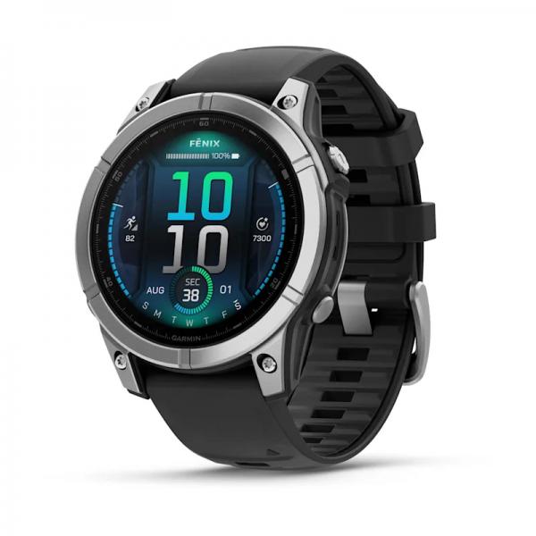 Garmin Fenix E 3,3 cm [1.3] AMOLED 47 mm Digitale 416 x 416 Pixel Touch screen Acciaio inox Wi-Fi GPS [satellitare] (Garmin fenix E - rustfrit stÃ¥l - sport)