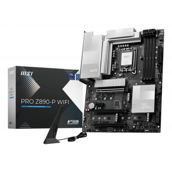 MSI MB  PRO Z890-P WIFI, Z890,LGA1851,4DDR5,3PCI-EX16,1PCI-EX1,4M.2 ,1USB4, 1USB3.2 GEN2 X2, 2USB