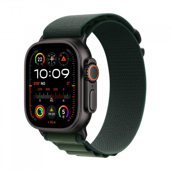Apple Watch Ultra2 Cell 49mm TC/Black AP/Dark Green M ITA MX4R3TY/A 195949584213