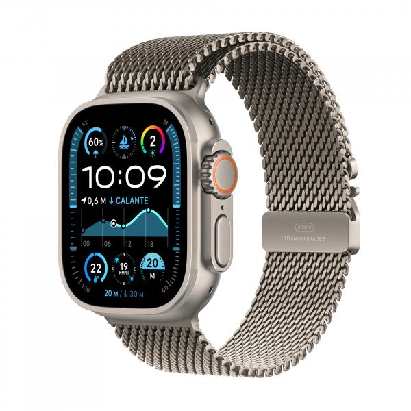 Apple Watch Ultra 2 GPS + Cellular 49mm Cassa in Titanio con Titanio Naturale Milanese Loop - S (WATCH ULTRA2 GPS+CELL 49MM - NATURAL TITANUM MILANESE S)