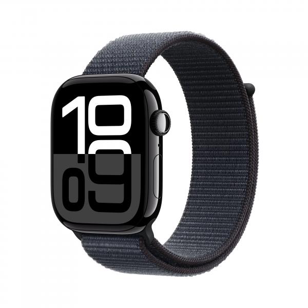 Apple Watch Series 10 OLED 46 mm Digitale 416 x 496 Pixel Touch screen Nero Wi-Fi GPS [satellitare] (*^APPLE WATCH 10 46 JB AL INK SL GPS)