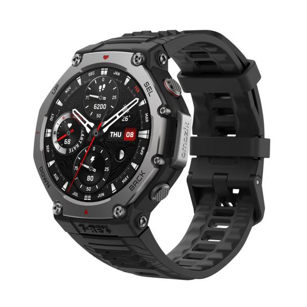 Amazfit T-Rex 3 3,81 cm [1.5] AMOLED 48.5 mm Digitale 480 x 480 Pixel Touch screen Nero Wi-Fi GPS [satellitare] (Amazfit T-Rex 3 Smartwatch 48,5mm onyx black)