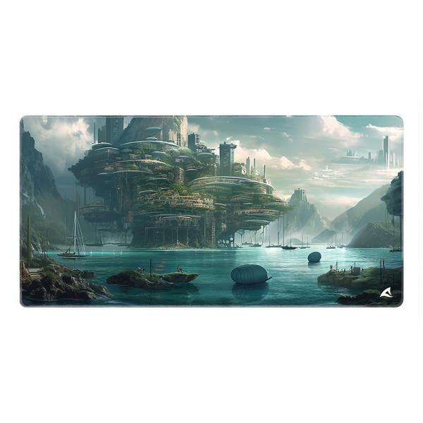 SHARKOON SKILLER SGP40 D6 MOUSEPAD TAPPETINO GAMING 1000 x 500 x 3  MM LAGUNA VERDE