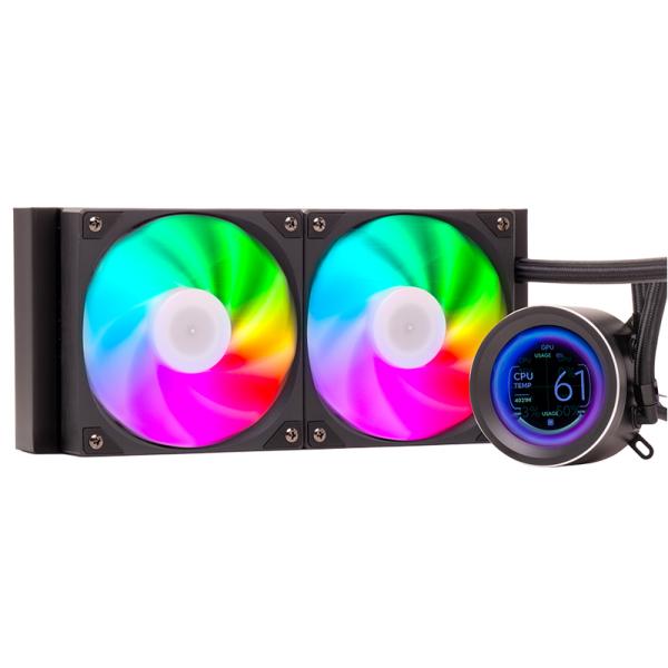 ITEK DISSIPATORE A LIQUIDO ARCTIC SPHERE LCD 240 - 240MM SKT UNIVERSALE PWM FAN LCD 2.8 CON SOFTW - immagine prodotto