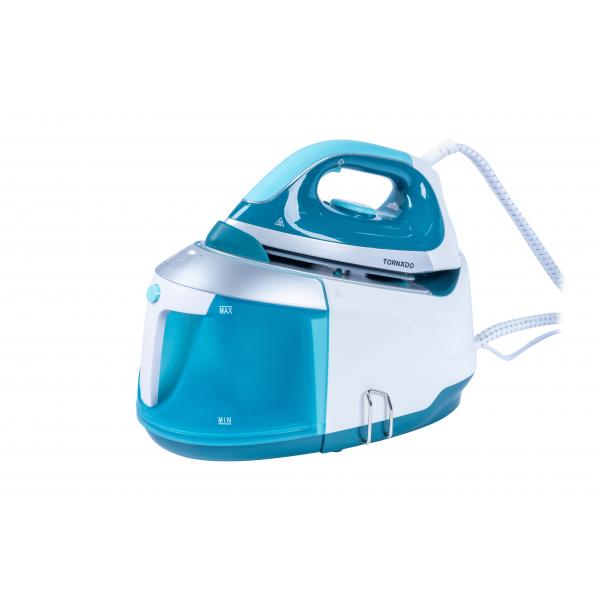 TORNADO TSS-2400D ferro da stiro a caldaia 2400 W 1,8 L Piastra in Ceramica Bianco, Blu (Tornado Clothing Iron TSS-2400D / BÃ?Â¼g)