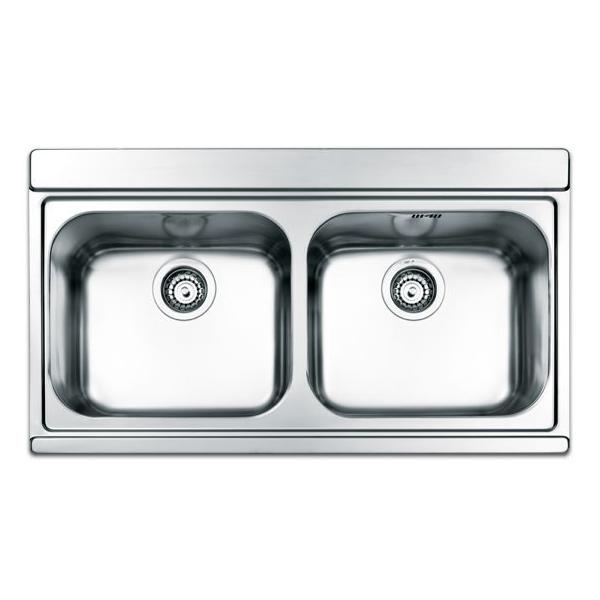 LAVELLO APELL IR90.2ISC 90X51 cm 2 VASCHE ACCIAIO INOSSIDABILE#CONSEGNA IN 3 SETTIMANE#