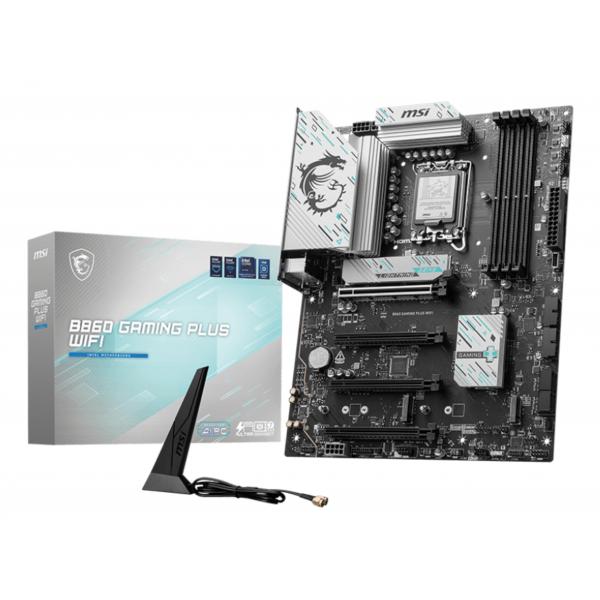 MSI MB INTEL B860 GAMING PLUS WIFI ATX DDR5, 2PCI-Ex16, 2PCI-Ex1, 4SATA3 - immagine prodotto