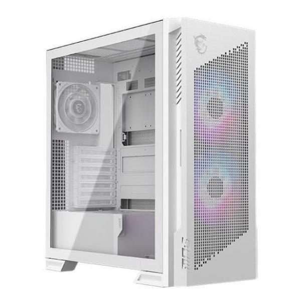 MSI CASE MID TOWER BIANCO, 2 USB, 1 TYPE-C, 2X160MM ARGB FAN, 1X120MM NO-ARGB FAN, ARGB+PWM CONTROL - immagine prodotto